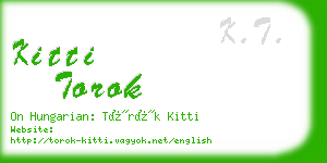 kitti torok business card